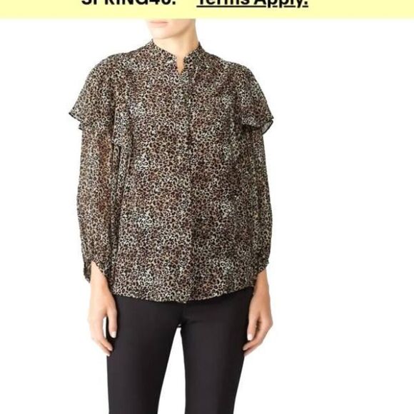 SALONI Leopard Chloe Top sz 8 - Picture 1 of 5